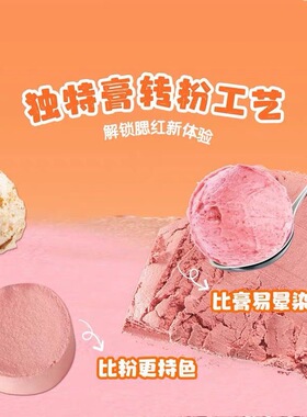 屈臣氏LETSAQUA戳戳雪糕腮红棒自带海绵好晕染提升气色易携带