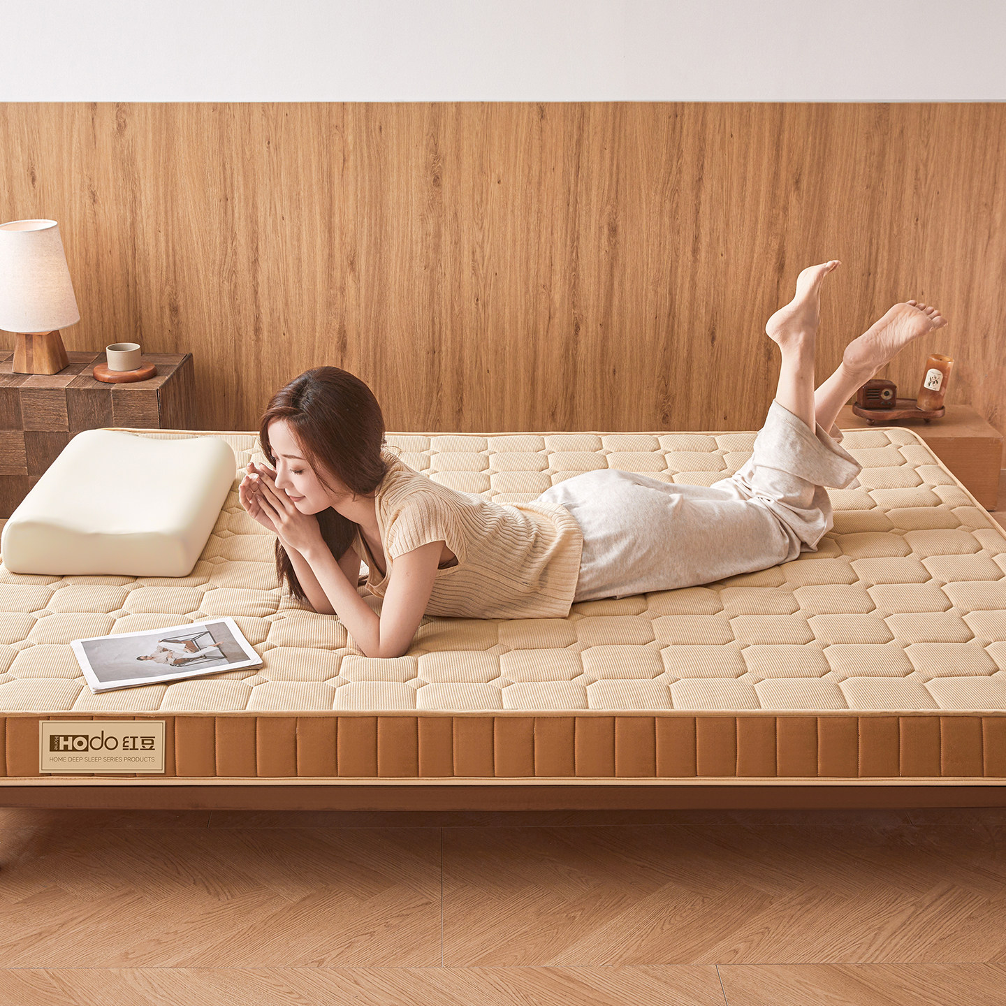 红豆乳胶记忆棉床垫软垫慢回弹家用卧室租房专用榻榻米海绵垫褥子,淘宝优惠券,粉丝福利购,淘宝优惠卷