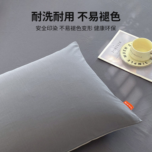 红豆2025新款纯棉枕套单个全棉水洗棉枕头内胆套男女48x74一对装 - 图3