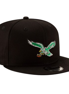 美国NFL代购New Era费城老鹰队棒球帽平沿帽子黑色Eagles