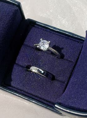 仿真婚戒对戒结婚一对婚礼现场用道具情侣求婚戒指高级感交换仪式