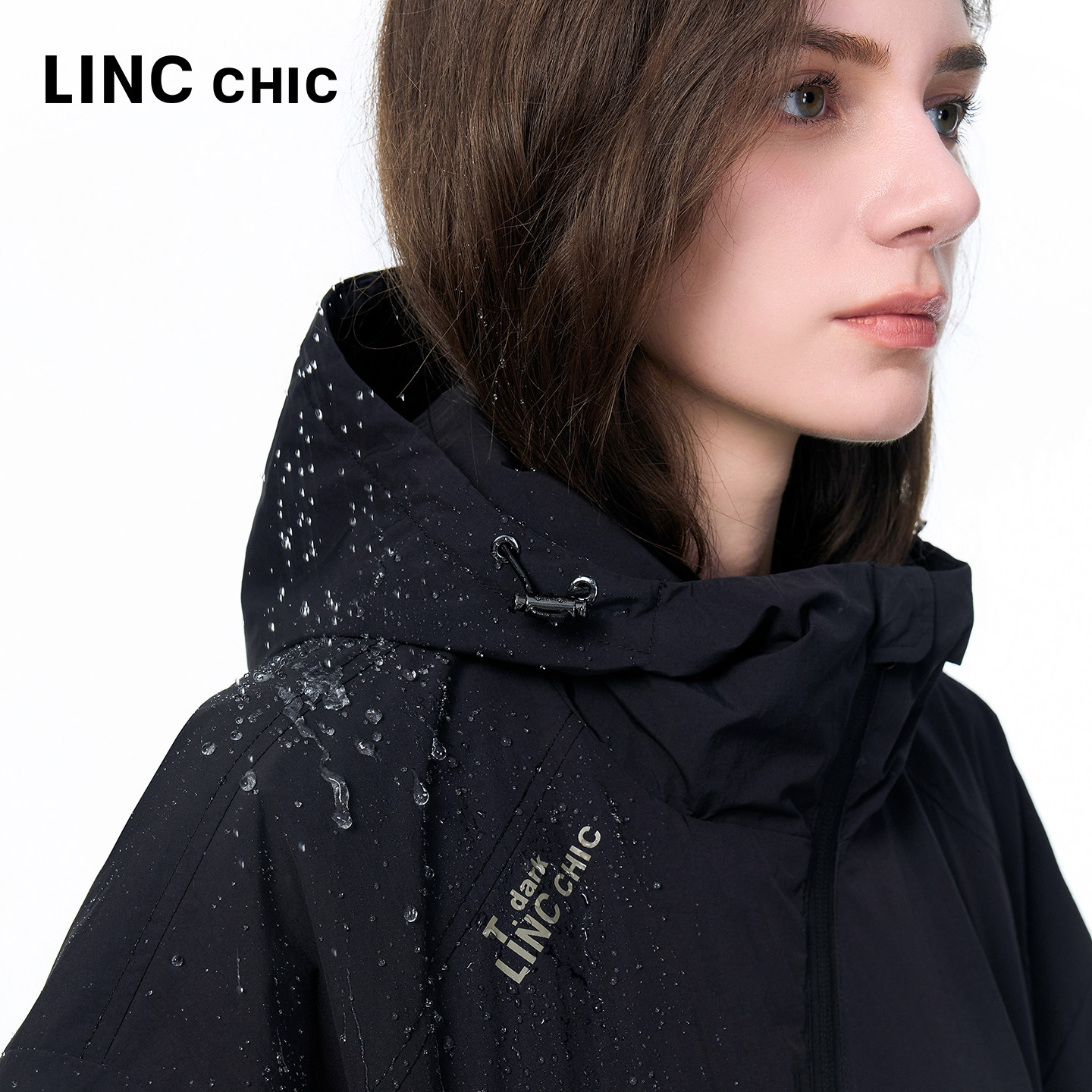 LINC金羽杰2025年秋季新款轻薄羽绒服无性别几何绗线羽绒服女2032