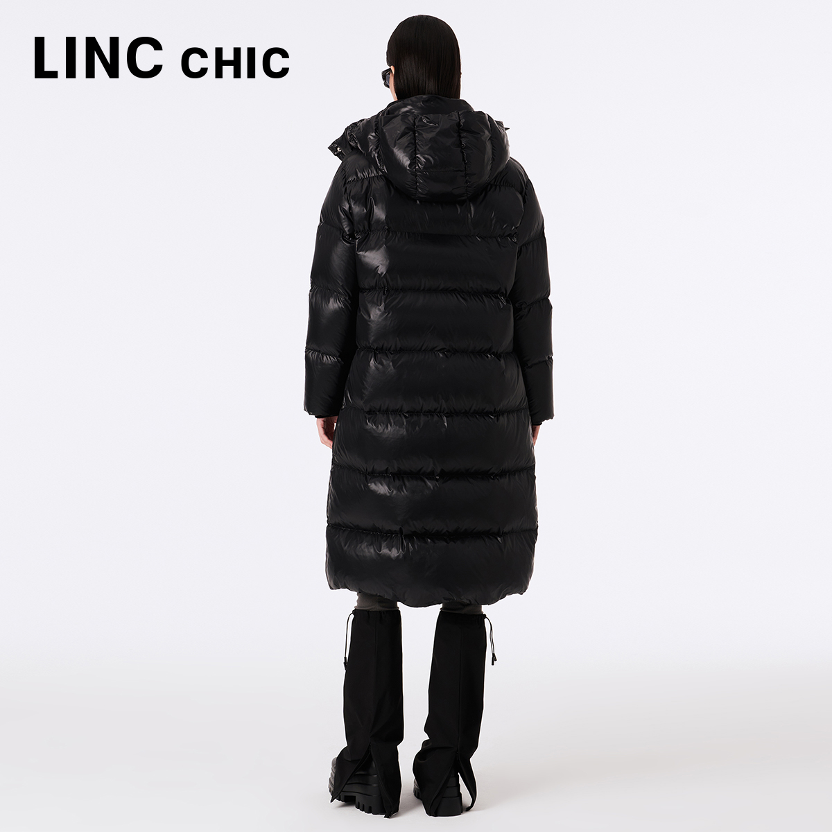 【明星同款】LINC金羽杰加厚长款羽绒服女冬季新款都市机能羽绒服