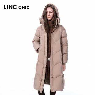 LINC金羽杰云朵感泡芙连帽羽绒服
