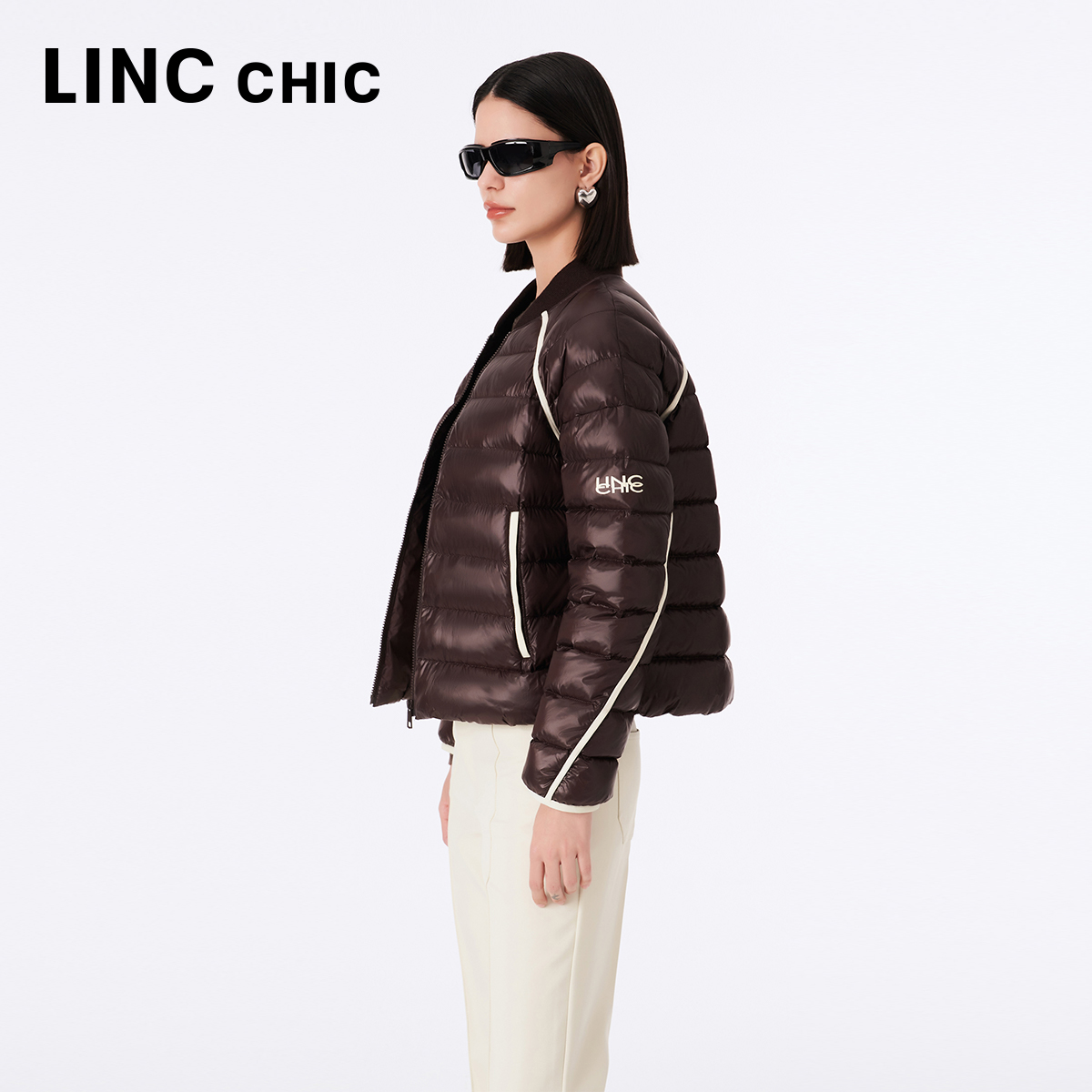 LINCCHIC金羽杰短款轻薄羽绒服女2023新款机能感超轻便携外套1225