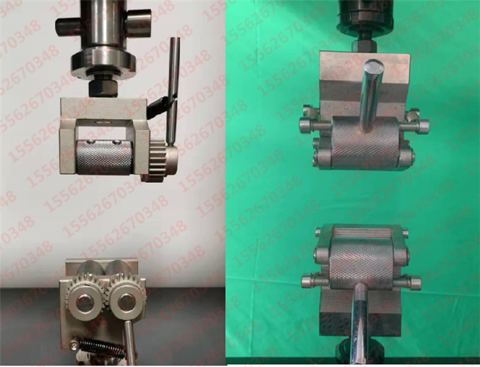 橡胶硅胶材质止水带双偏心轮手捏越拉越紧结构拉伸试验夹具-图0
