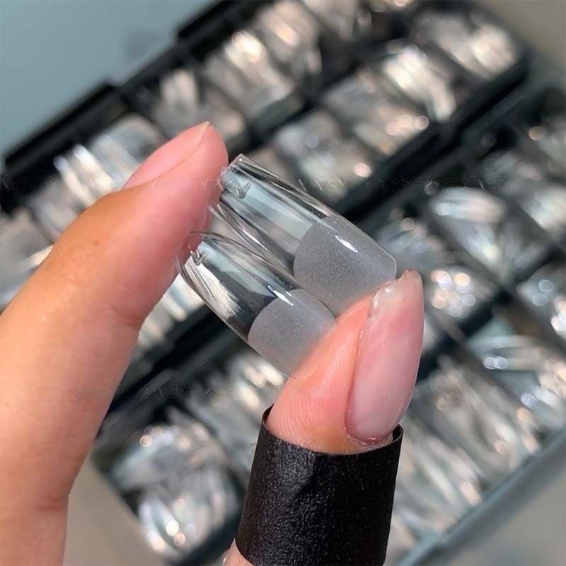 免建构甲片半磨砂超薄加硬免刻磨杏仁椭圆梯形直方假甲片贴片延长,淘宝优惠券,粉丝福利购,淘宝优惠卷