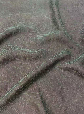 纯色提花绢纺香云纱莨绸真丝服装布料旗袍传统复古汉服连衣裙