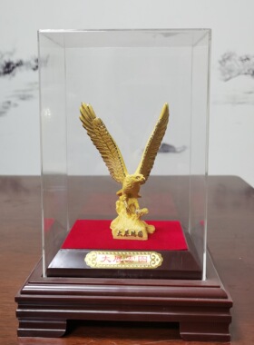 绒沙金摆件大展宏图树脂摆件办公室家居开业招财镀金沙金工艺礼品