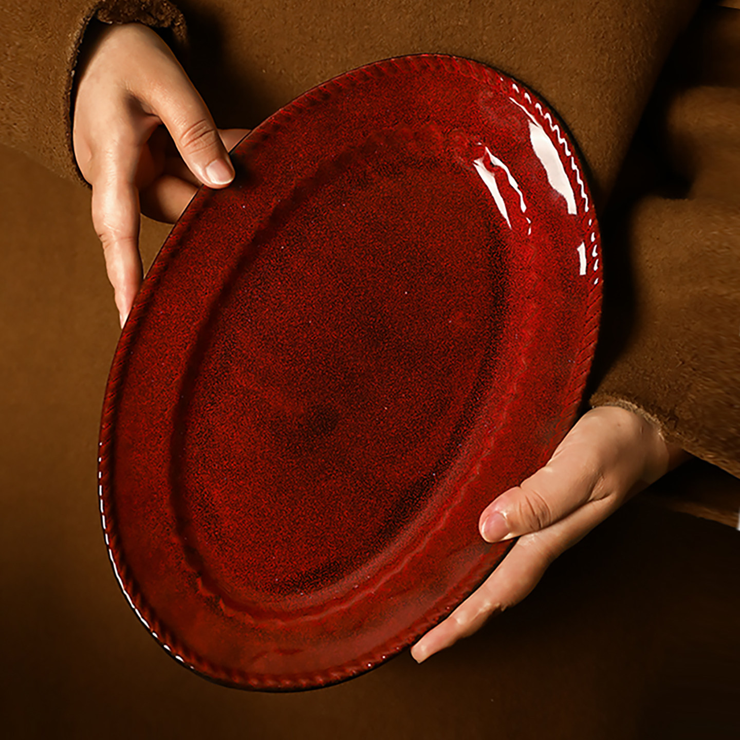 轻奢红色陶瓷碗家用2025新款高颜值餐具套装餐盘高级感新婚送礼物,淘宝优惠券,粉丝福利购,淘宝优惠卷