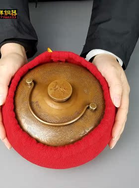 纯铜加厚烫背按摩铜壶