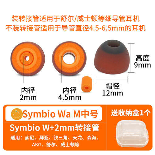 匈牙利Symbio耳塞套小橘套桔套海绵套对比c套sf套哥套舒尔威士顿 - 图3