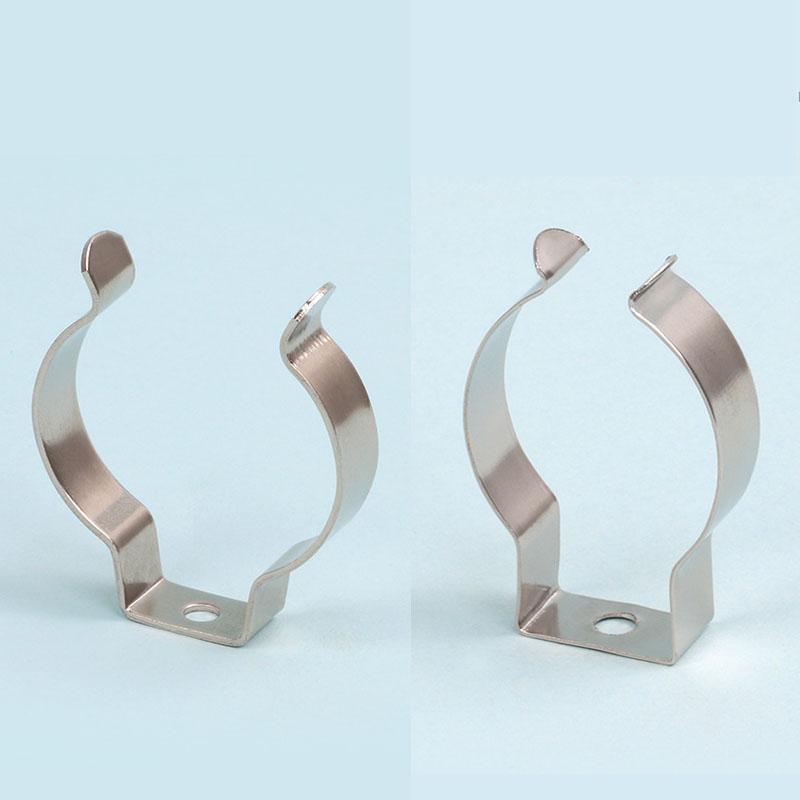 灯管夹固定支架不锈钢管卡弹簧弹片U型弹性卡扣卡箍锰钢T3T5T8T10 - 图0