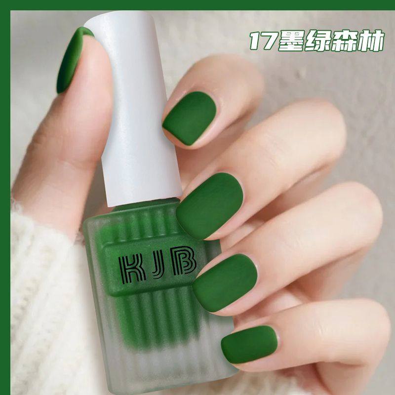 哑光墨绿色指甲油显白持久高级磨砂雾面不掉大瓶新美甲热卖不可剥,淘宝优惠券,粉丝福利购,淘宝优惠卷