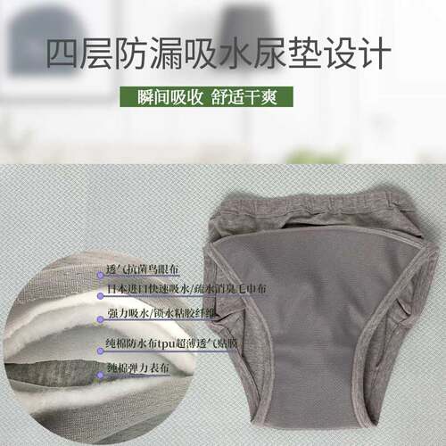 妈妈内裤孕产妇中老年人尿失禁护理专用纯棉透气可洗防漏隔尿裤女 - 图1