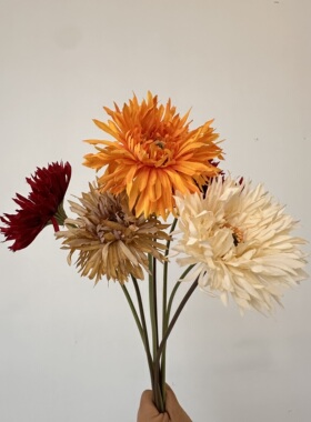 深红色太阳菊花仿真花插花素材软装花艺装饰品向日葵弗朗花摆件