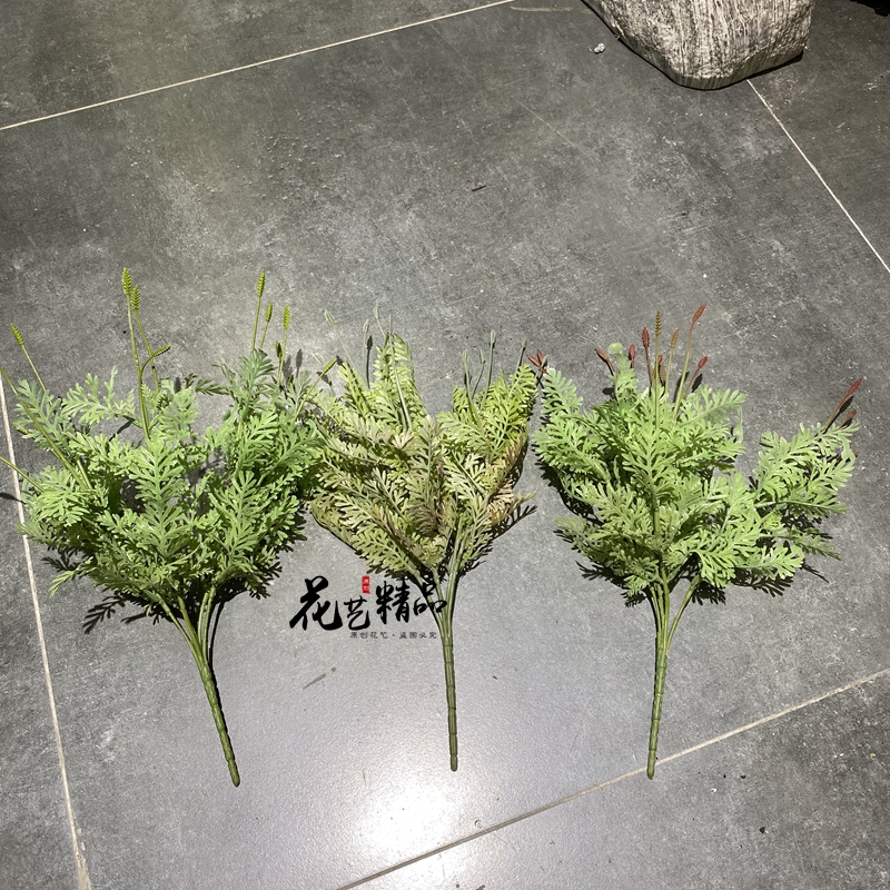 软胶高品质仿真含羞草家居客厅插花植物酒店服装橱窗软装布置松枝 - 图0