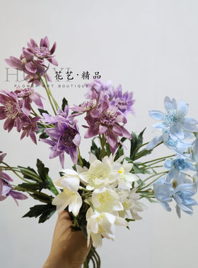 紫色仿真花束太阳花小雏菊格桑花家居装饰花艺摆件桌面仿真花假花
