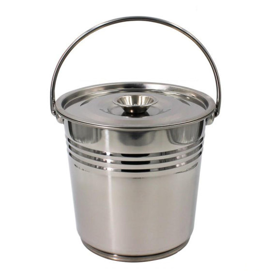 Small round stainless steel portable thickened stainless steel bucket