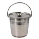 Small round stainless steel portable thickened stainless steel bucket