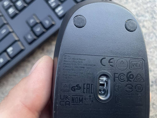 全新盒装正品HP惠普125 USB扁口有线鼠标 TPA-P001M 通用办公鼠标 - 图2