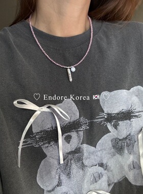 轻奢小众S925纯银项链天然珍珠锁骨链配饰女气质高级百搭颈链