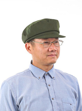 军绿色中老年男马裤呢老式解放帽