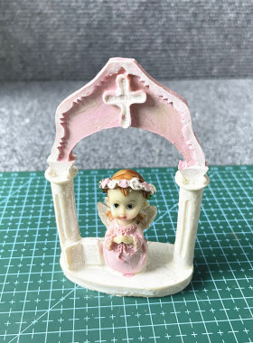 外单树脂玄关小摆件室内桌面装饰可爱娃娃一对