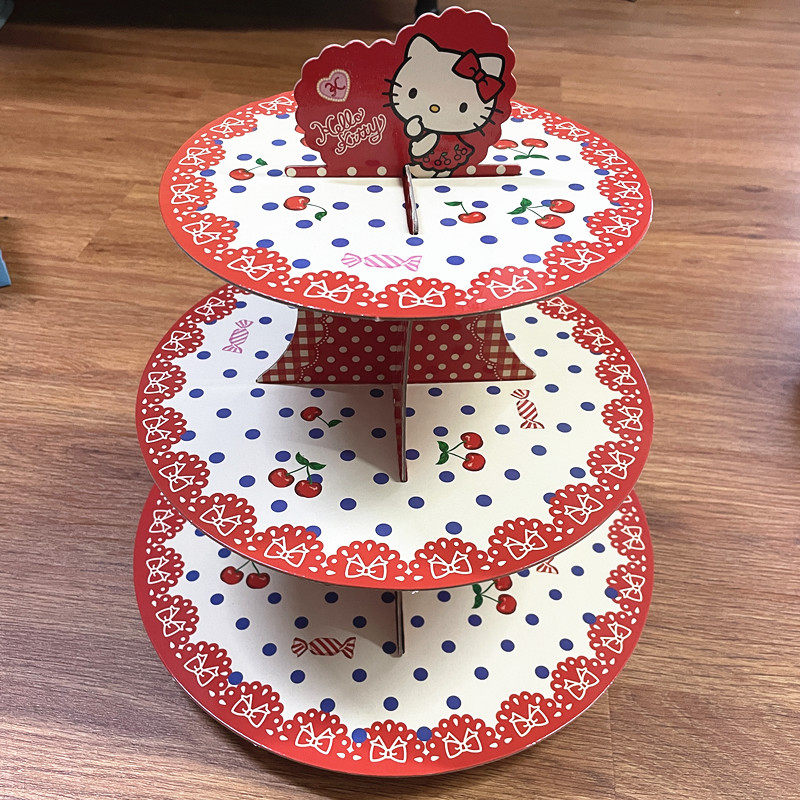 外单卡通甜品展示架纸质三层糕点架儿童生日聚会派对装饰蛋糕架子,淘宝优惠券,粉丝福利购,淘宝优惠卷