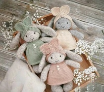 Small Thoughts Shop Stick Stitch Tutu Tutorial DIY Handmade BZC049 Cute Headscarf Fatfat Rabbit (middle)