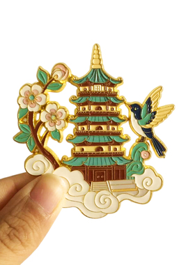 【朔州】山西应县木塔文创金属冰箱贴平遥古城云冈石窟旅游纪念品