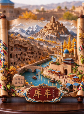 新疆库车金属冰箱贴旅游纪念品