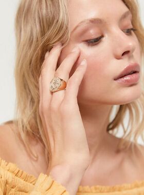 欧美饰品质感时尚潮流风眼睛硬币