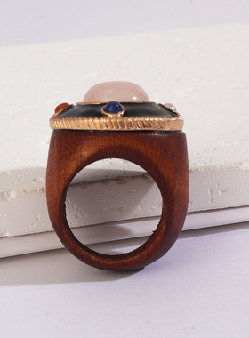 圆形宫廷个性原创戒指气质