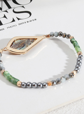 欧美鲍鱼贝串珠原创设计女