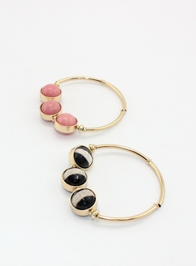 原创设计风弹力线眼睛玛瑙手链