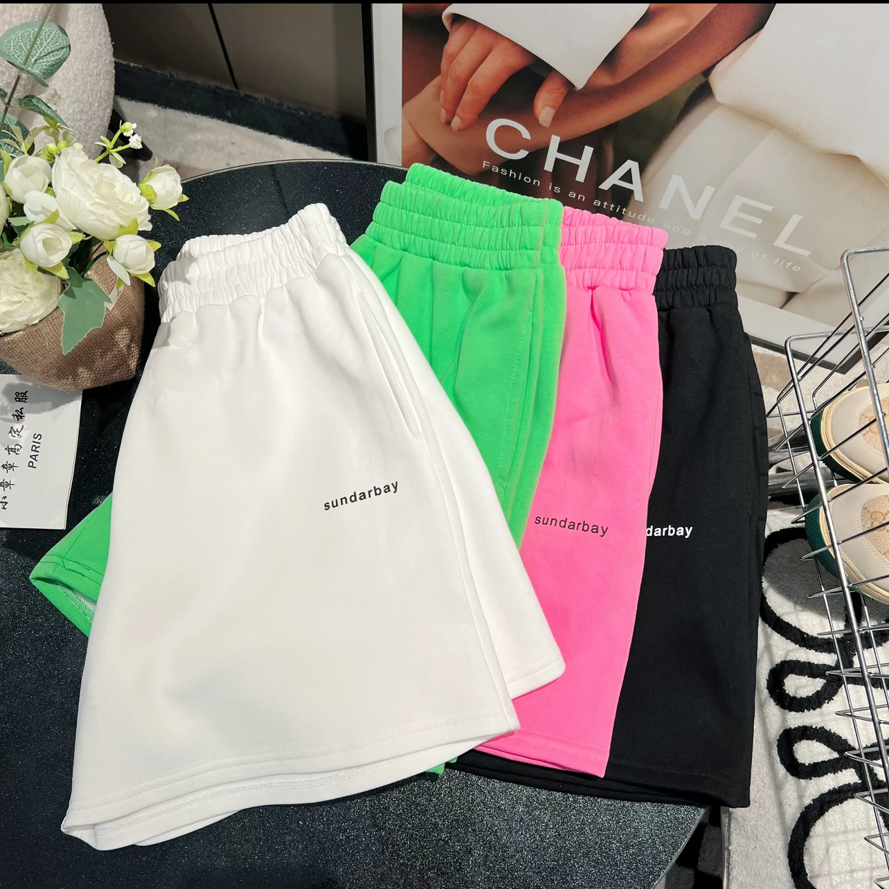 运动短裤女2023夏季新款时尚休闲显瘦宽松百搭高腰大码热裤卫裤潮,淘宝优惠券,粉丝福利购,淘宝优惠卷