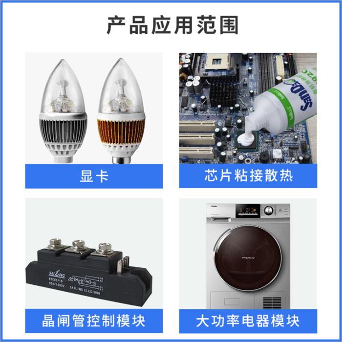 三岛SD9201可固化导热硅胶耐高温电子快干白色散热膏高系数绝缘胶 - 图1