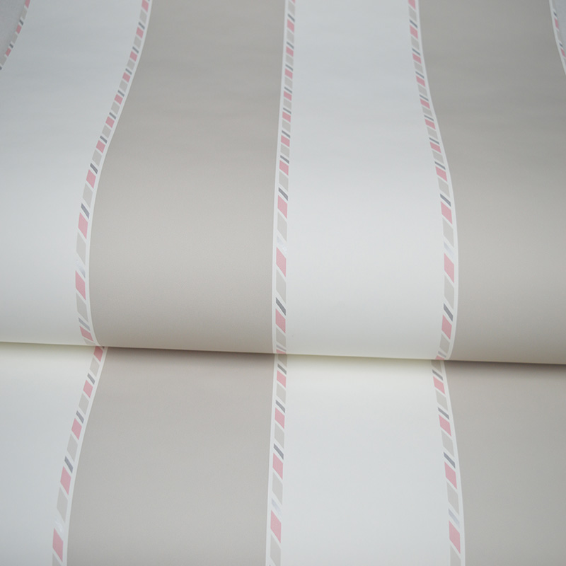 进口木纤维纯纸壁纸美国WQ儿童房环保竖条纹简约现代卧室书房墙纸 - 图3