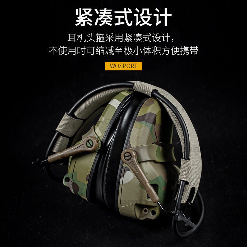 Gen6战术耳机智能拾音降噪耳罩头戴式耳麦FAST/M-lok温迪头盔导轨 - 图1
