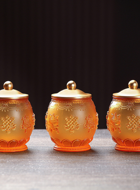 双猴琉璃香炉香薰炉套装