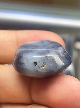 【星光蓝宝石】真天然无烧无注胶无填充星光蓝宝石老物件原矿原色