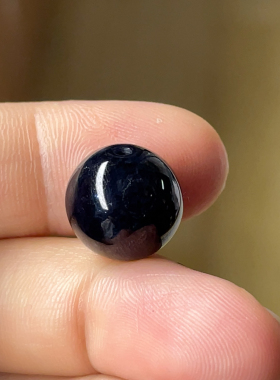 天然蓝宝石圆珠男士礼物多宝手链配珠佛珠一物一证保真特价12.5mm