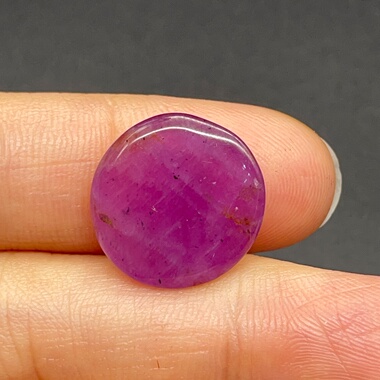 14.5ct天然无烧无填充无注胶红宝石圆形蛋面镶嵌戒指挂坠专柜正品