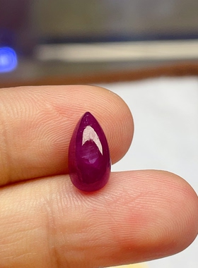 天然无烧无注胶非洲红宝石裸石戒面蛋面吊坠手链项链耳钉4.ct保真