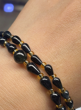 天然无注胶无填充蓝宝石珠子项链正宗山东昌乐矿区蓝宝石素珠珠串