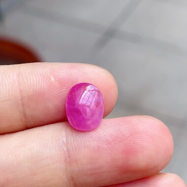 天然无烧无注胶无填充红宝石裸石戒面玫红粉色少女系镶嵌戒指吊坠