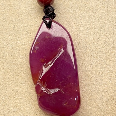 天然红宝石吊坠毛衣链女款时尚个性简约百搭气质时尚40.24ct 有证