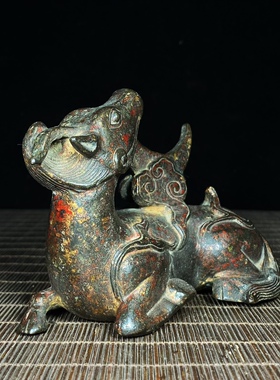 桌面办公室铜笔架祝福