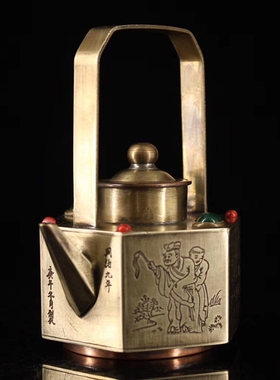 仿古风纯铜人物摆件工艺品